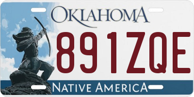 OK license plate 891ZQE