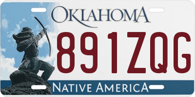 OK license plate 891ZQG
