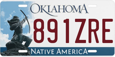 OK license plate 891ZRE