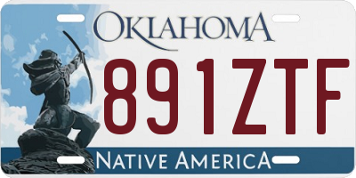 OK license plate 891ZTF
