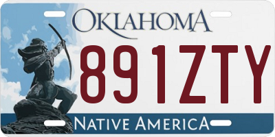 OK license plate 891ZTY