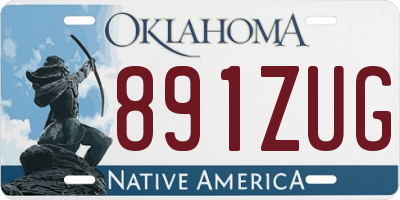 OK license plate 891ZUG