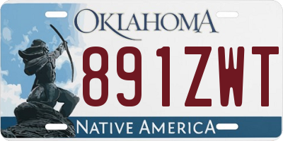 OK license plate 891ZWT
