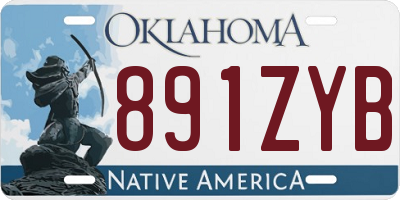 OK license plate 891ZYB