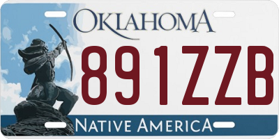 OK license plate 891ZZB