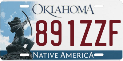 OK license plate 891ZZF