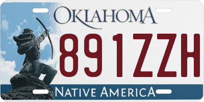 OK license plate 891ZZH