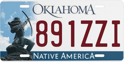 OK license plate 891ZZI