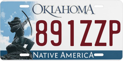 OK license plate 891ZZP