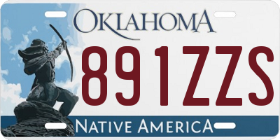 OK license plate 891ZZS