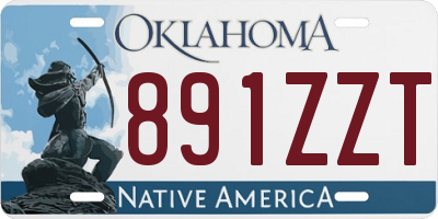 OK license plate 891ZZT