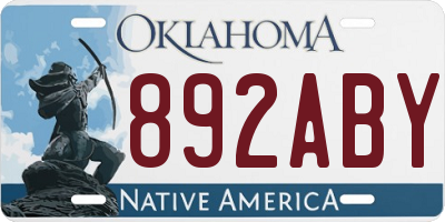 OK license plate 892ABY
