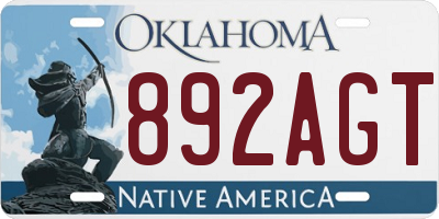 OK license plate 892AGT