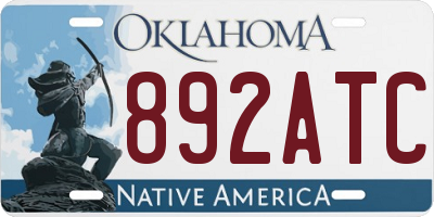 OK license plate 892ATC