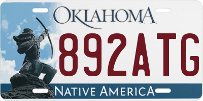 OK license plate 892ATG