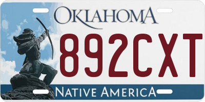 OK license plate 892CXT