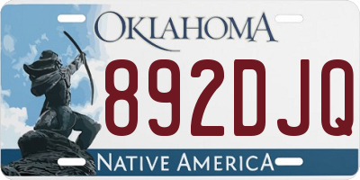 OK license plate 892DJQ