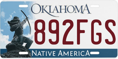 OK license plate 892FGS