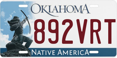 OK license plate 892VRT