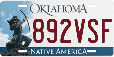 OK license plate 892VSF