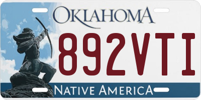 OK license plate 892VTI