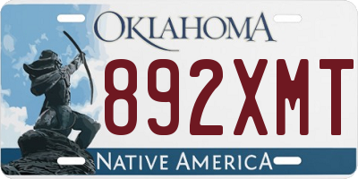 OK license plate 892XMT