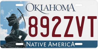 OK license plate 892ZVT