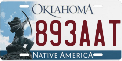 OK license plate 893AAT