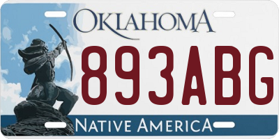 OK license plate 893ABG