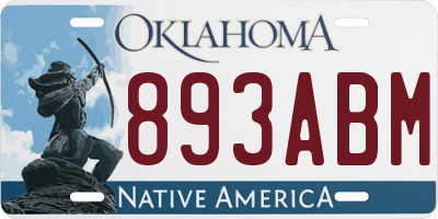OK license plate 893ABM