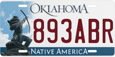 OK license plate 893ABR