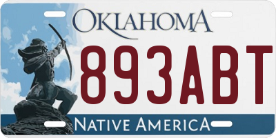 OK license plate 893ABT