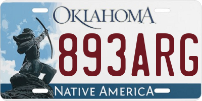 OK license plate 893ARG