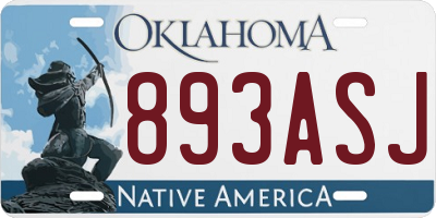 OK license plate 893ASJ