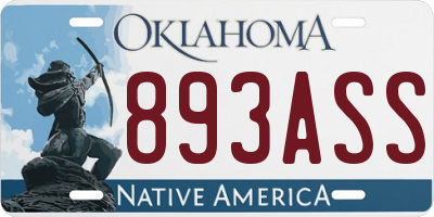 OK license plate 893ASS