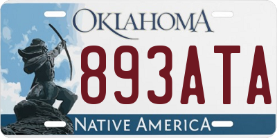 OK license plate 893ATA