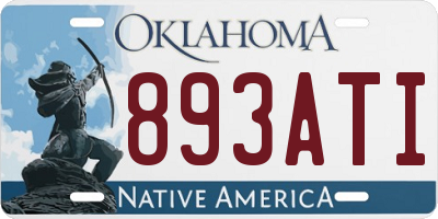 OK license plate 893ATI