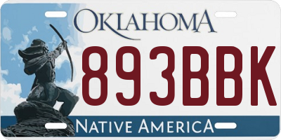 OK license plate 893BBK