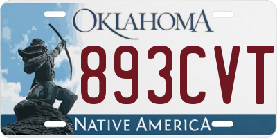 OK license plate 893CVT