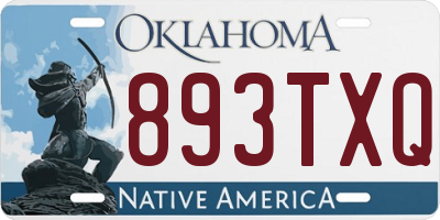 OK license plate 893TXQ