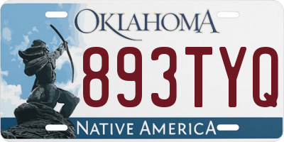 OK license plate 893TYQ