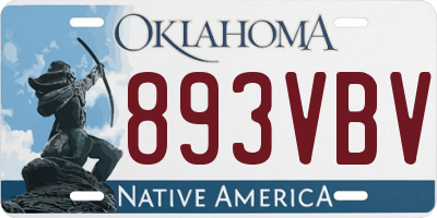 OK license plate 893VBV