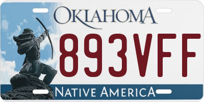 OK license plate 893VFF