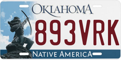 OK license plate 893VRK