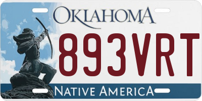 OK license plate 893VRT