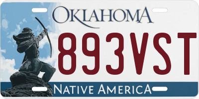 OK license plate 893VST