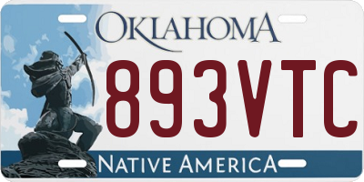 OK license plate 893VTC