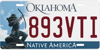 OK license plate 893VTI