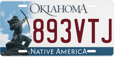 OK license plate 893VTJ