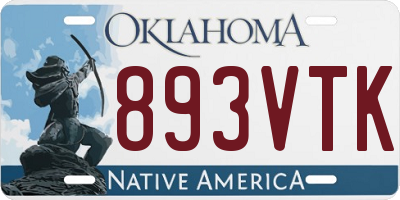 OK license plate 893VTK